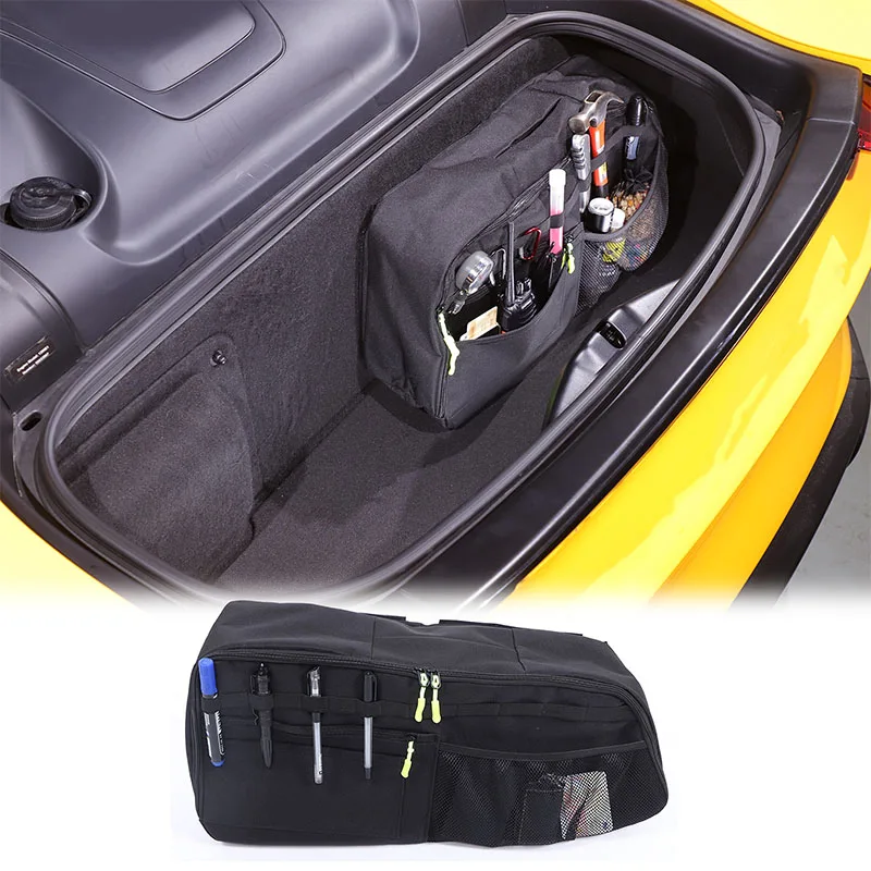 Para Lotus EMIRA 2021-23 tela Oxford negro bolsa de almacenamiento para maletero de coche organizadores de asiento trasero bolsa de almacenamiento de herramientas bolsa de carga accesorios para coche