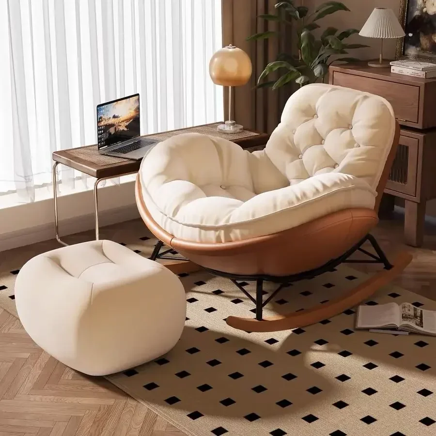 ZLazy Sofa Rocking Chair Reclining Sleepable Bedroom Single Recliner Home Balcony Leisure Chair Tatami Seat Floor ChairZ