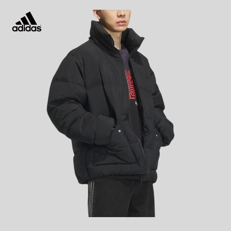 Adidas Clover Men's Outdoor Stand-Up Collar Windproof Sports Down Jacket KD1857