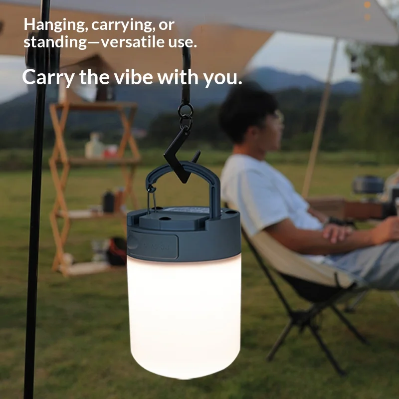 Rechargeable LED Camping Light 4500mAh, 3 Color 350LM, IPX4 Waterproof, Portable Lantern for Outdoor