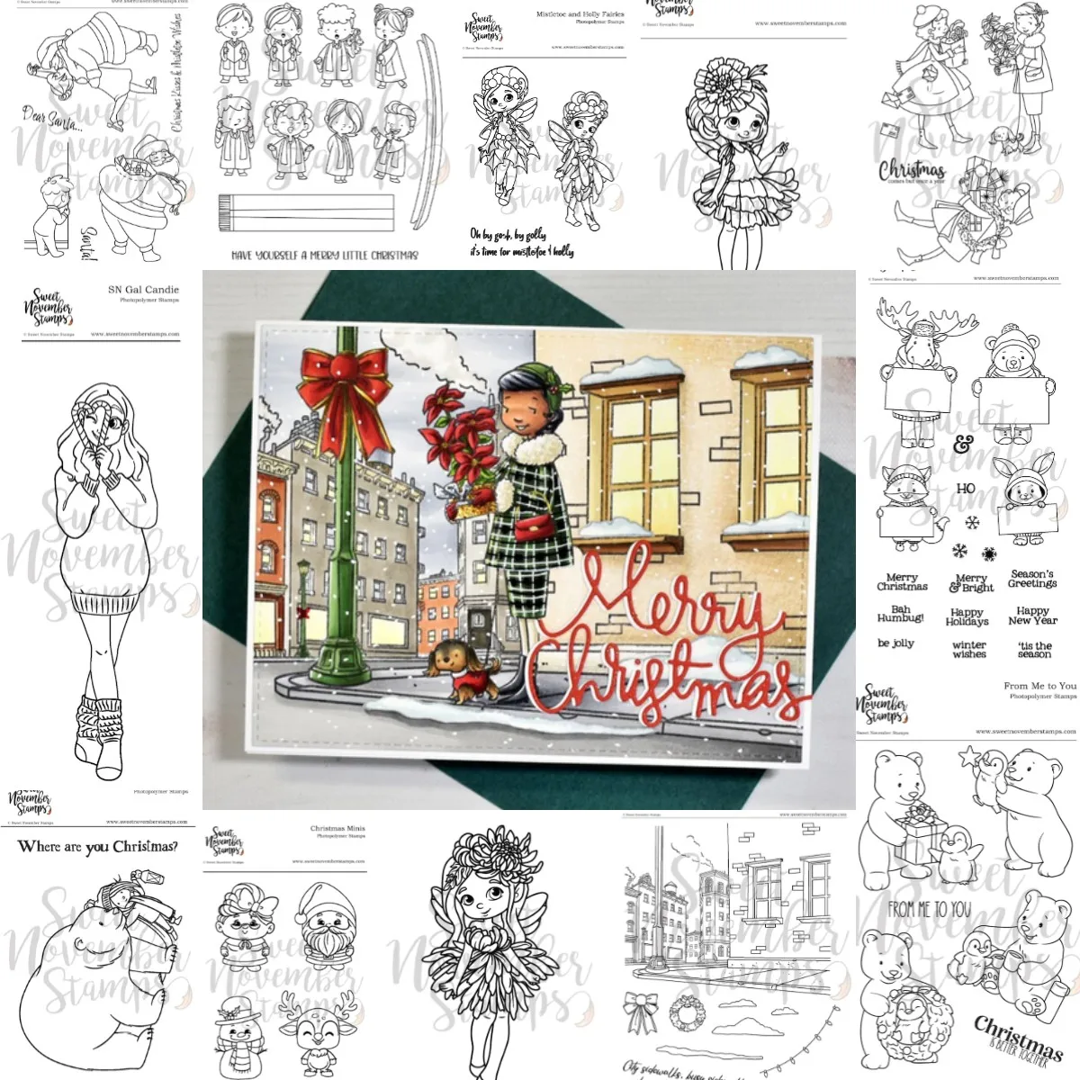 2024 October New Christmas Choir City Sidewalks Stamps Scrapbooking Album Decoration Craft for Paper Photo DIY Greeting Card