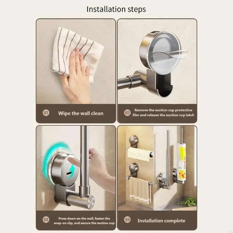 Multifunctional Drillless Wall Mount Retractable Dispenser Holder For Household Cling Film Wax Paper And Kitchen Tissue Rolls
