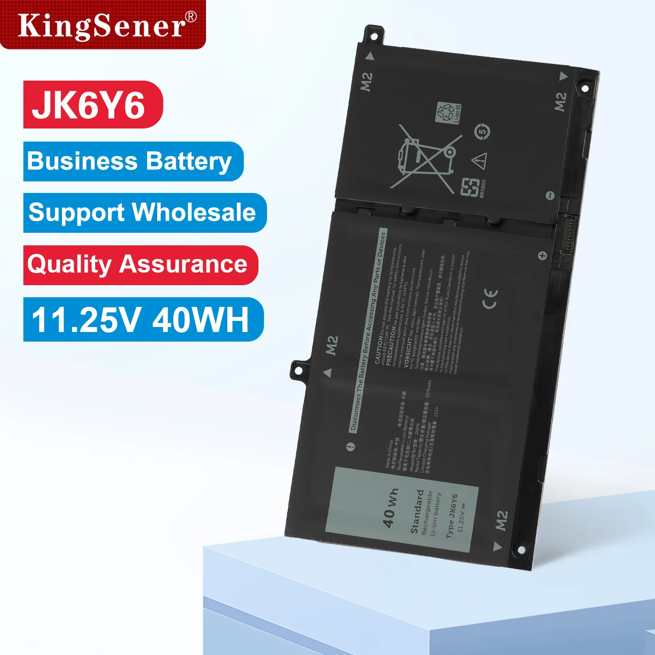 

KingSener JK6Y6 40WH H5CKD 53WH Laptop Battery For Dell Latitude 3410 3510 Vostro 14 5402 5501 5502 Inspiron 5300 5301 9077G