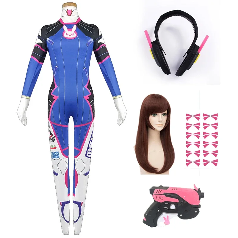 Cosplay Costumes Tights Jumpsuit Zentai Wig Suits Headphone Gun Cosplay Props Woman Party Zentai Halloween Costumes