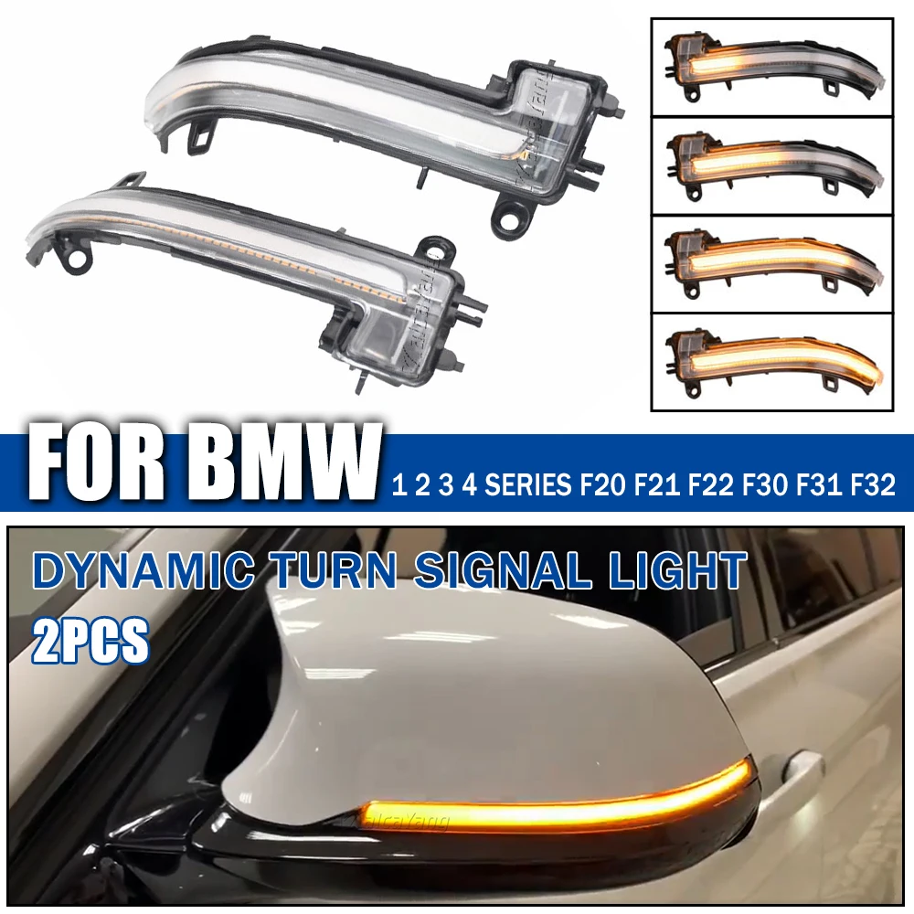 

LED Dynamic Turn Signal Side Mirror Sequential Light Lamp For BMW 1 2 3 4 Series F20 F21 F22 F23 F30 F31 F32 F33 F34 X1 E84 I3