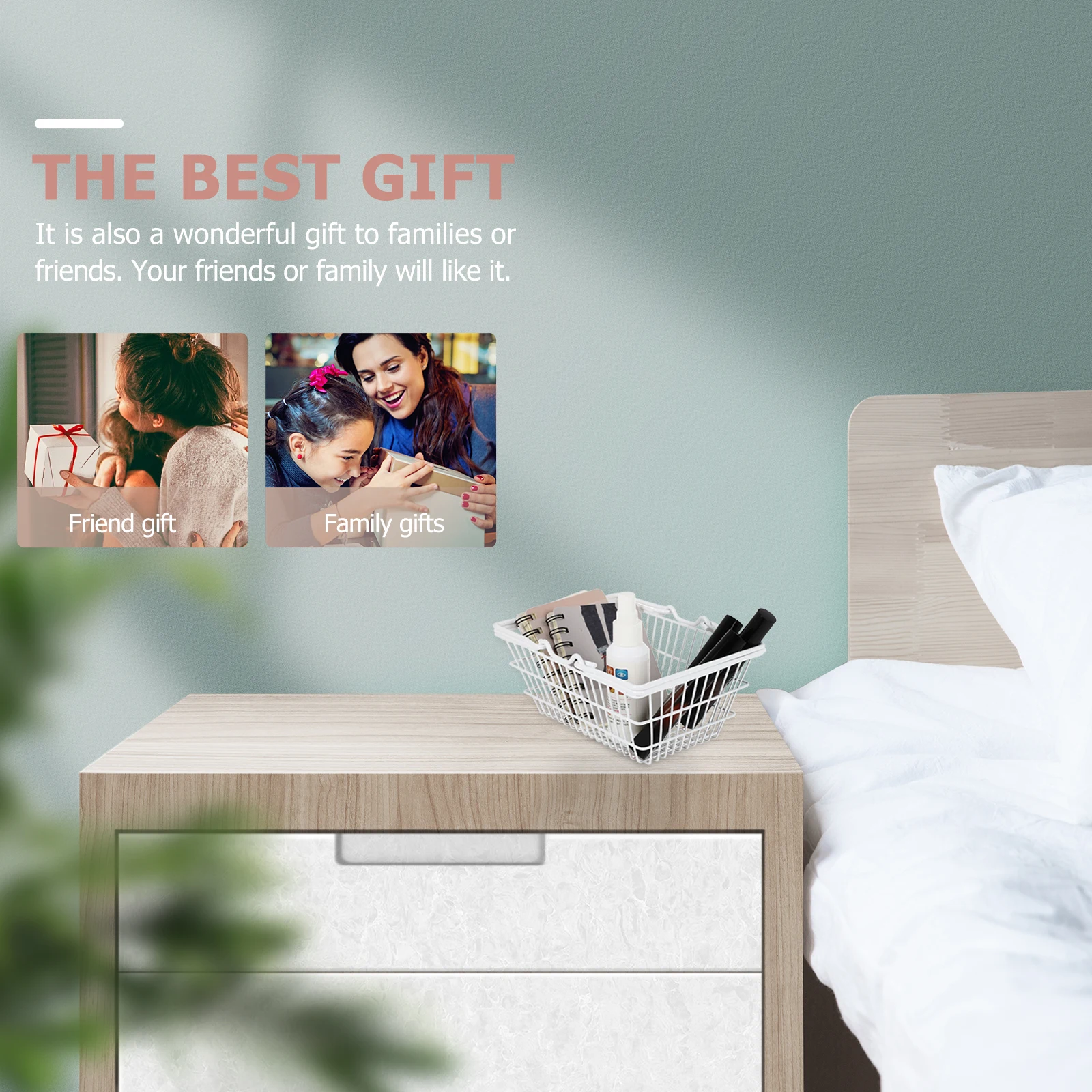 

1pc Shopping Basket Portable Storage Basket For Kitchen Organizing Spice Jars Cosmetics Beer Home Use Lightweight Iron