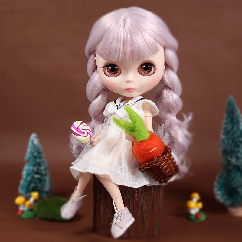 ICY DBS BLYTH Doll 19 Joint Body White Skin Special Price Naked Baby Can Change Make Up To Change Big Eye Doll Girl Toy