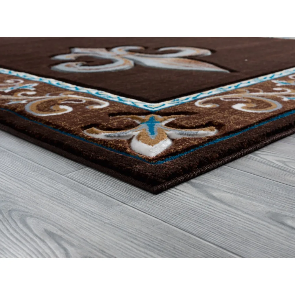 United Weavers Drachma Peleus Transitional Border Accent Rug, Brown, 2'7 x 4'2