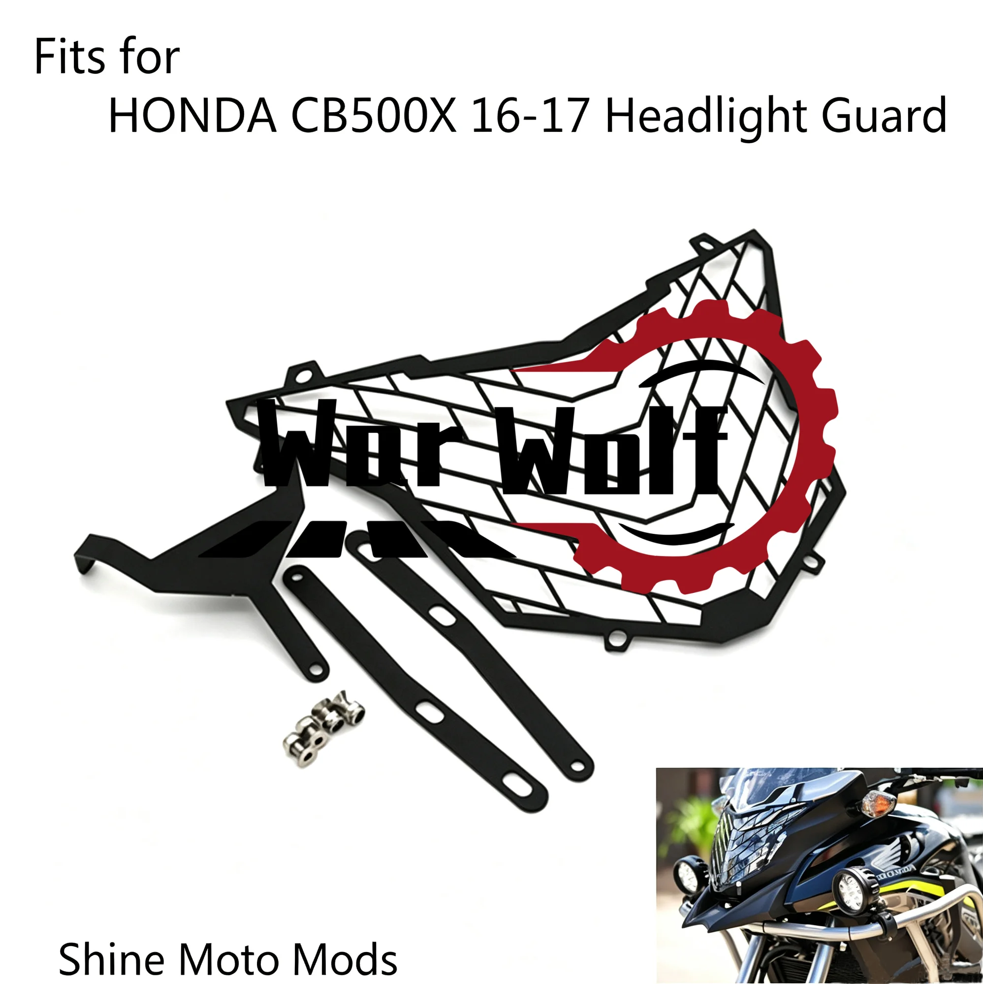 Suitable FOR Honda CB500X 2016-2017 Motorcycle Modified Front Headlight Cover Front Headlight Guard Mesh
