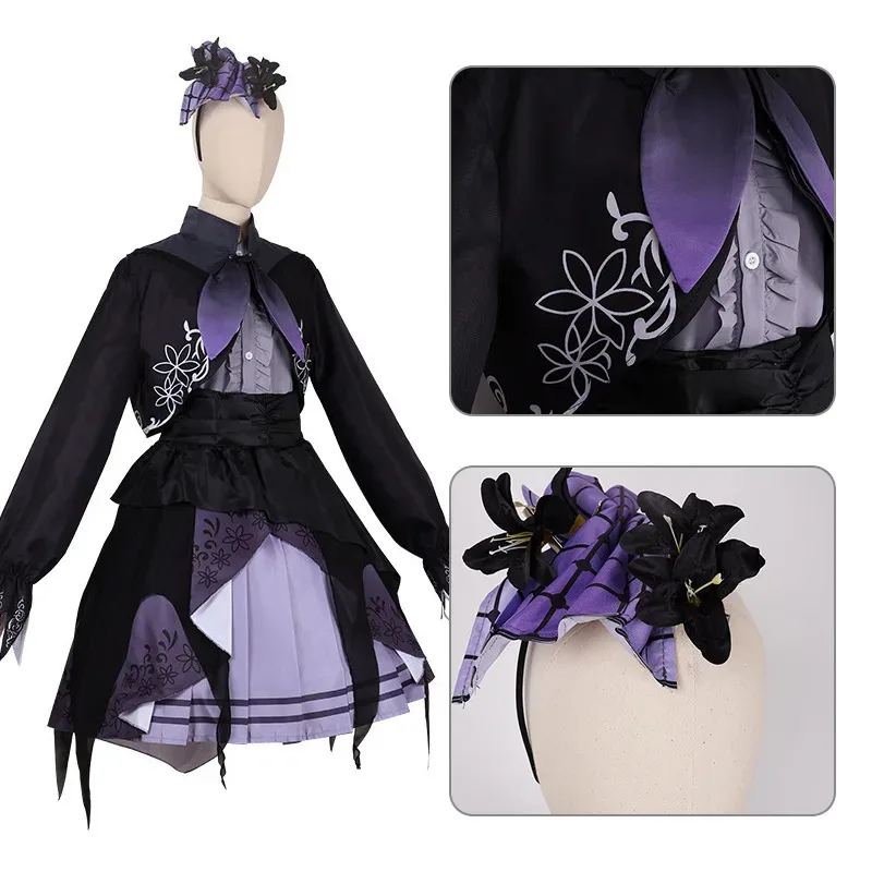 

IN STOCK S-2XL Asahina Mafuyu Cosplay Project Sekai Colorful Stage Lolita Dress Halloween Party Outfits for Women6;d'3,h'7.b;
