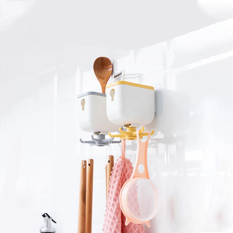 Kitchen Hook Multi-Purpose Hooks 360 Degrees Rotated Rotatable Rack For Organizer and Storage Spoon Hanger Accessories