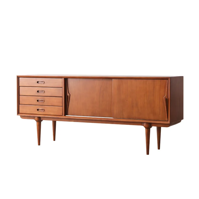 

Modern furniture porch cabinet, storage furniture Nordic retro style all solid wood boxwood TV cabinet