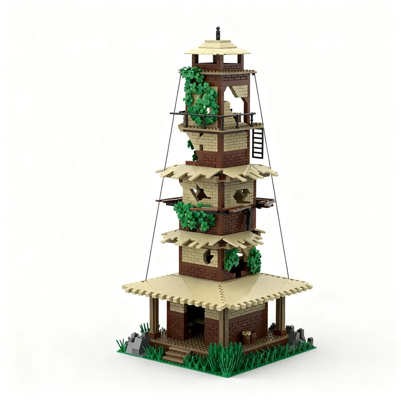 2574 peças MOC Modular Streetscape Far Cry 4 Modelo de Torre de Rádio Blocos de Construção Brinquedo Educativo Ideia de Presente de Natal
