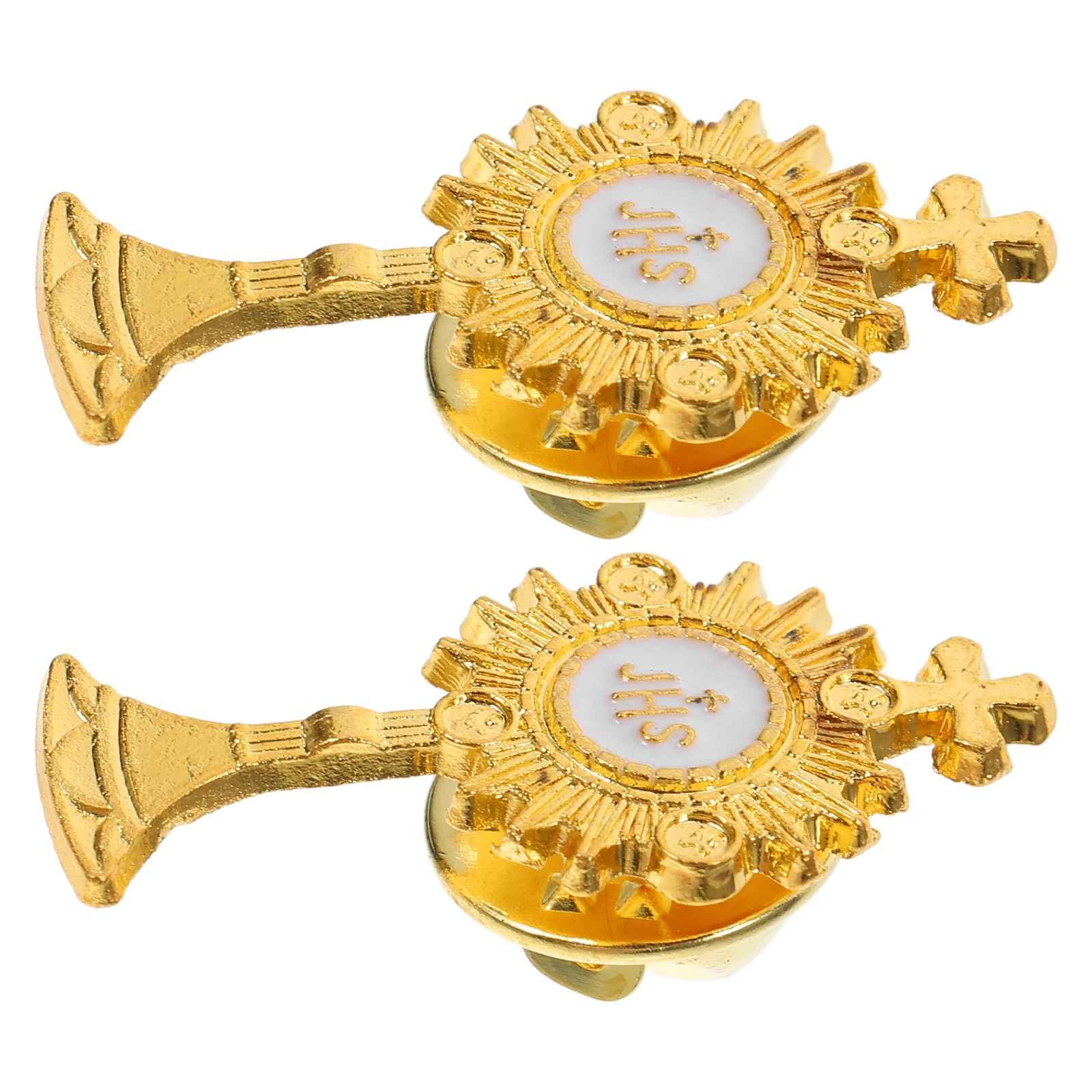 

4pcs Communion Lapel Pins Religious Brooch Catholic Pin For First Celebration Mens Suit Accessories Zinc Alloy Collar Pin For
