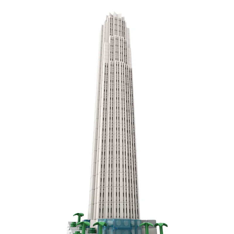 MOC building blocks Bank of America Tower 1:800 scale building model building blocks DIY birthday Christmas gift