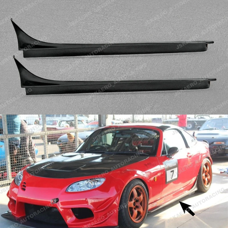 

For Mazda MX5 NC/NCEC Miata Roadster Side Skirts Extension FRP Unpainted car BodyKits 2pcs