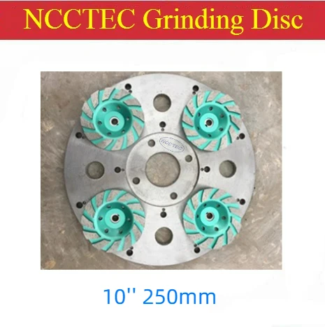 10'' circular Steel heavy duty rust free disc for Diamond floor grinder | 250mm Chassis round plate for install diamond tools