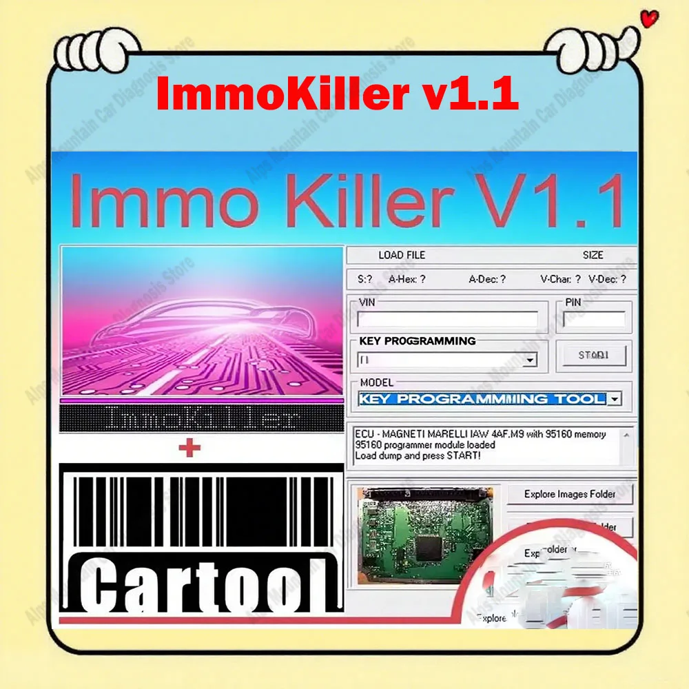

Newest Car Tools ImmoKiller V1.10 ECU Programmer Latest Version IMMO off Software V1.1 for Car Repair Immobilizer Passing Tool