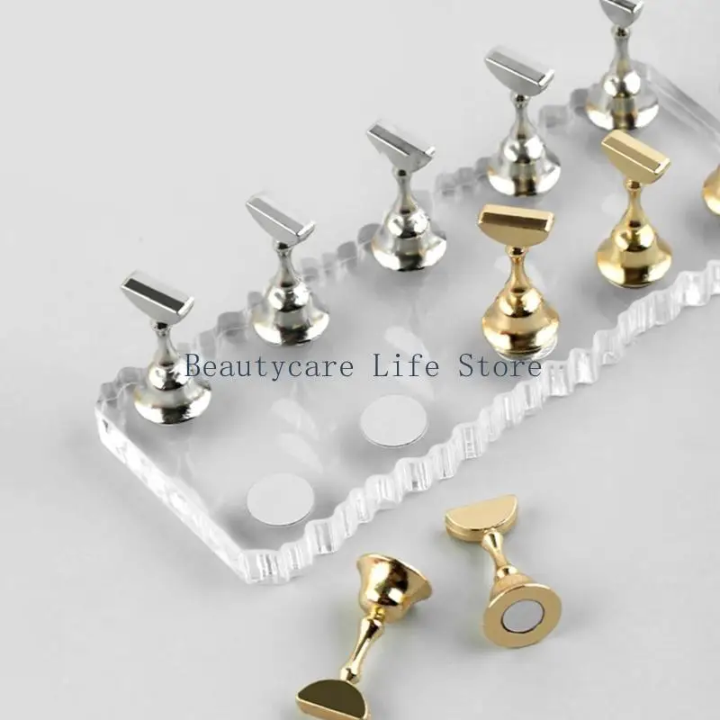 

652C Акриловые подставки для практики дизайна ногтей для домашнего использования в салоне, аккуратные и долговечные