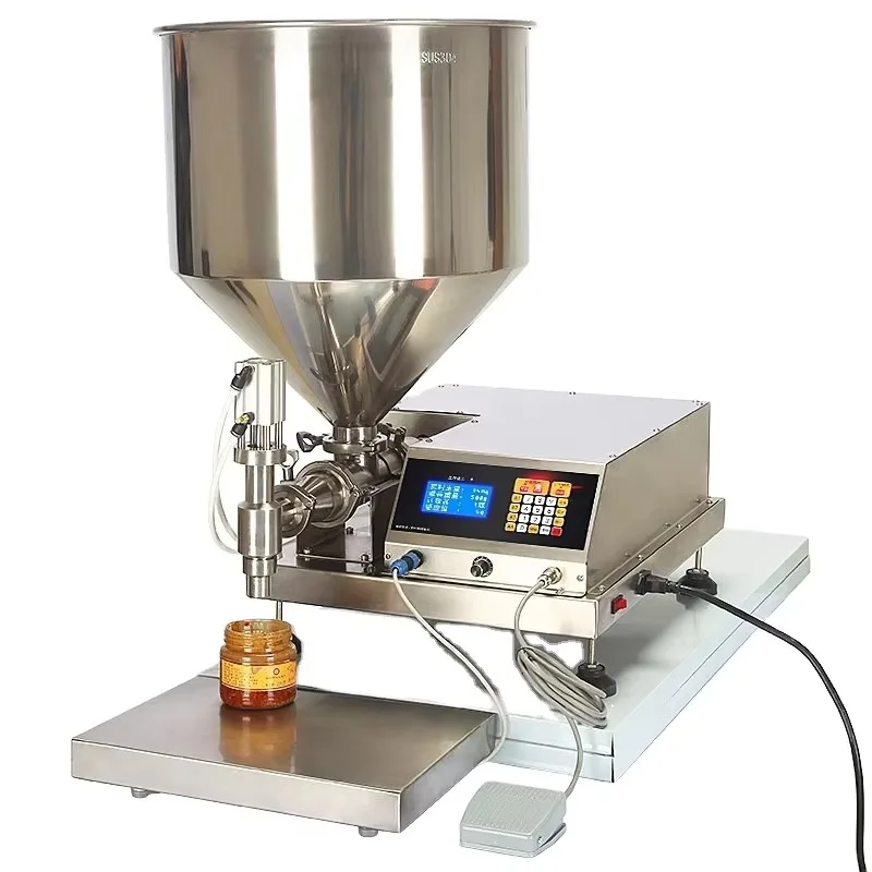 Automatic Liquid Sauce Packaging Machine with Mixer for Tomato Sesame Chili Paste Filling Equipment Tool Set Home