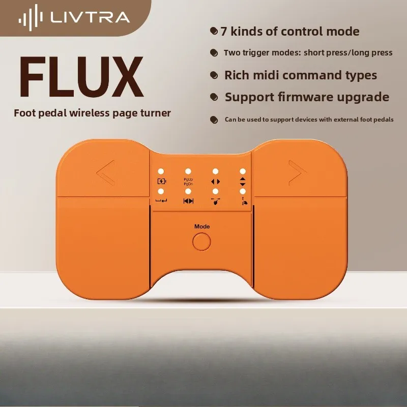 LIVTRA FLUX Page Turner Multi Mode Control Module Sheet Music Page Turner 7 Control Modes, Lightweight & Portable