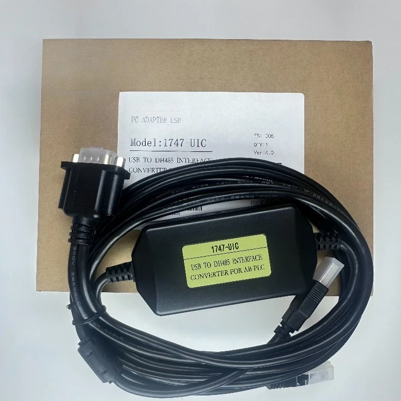 1747 UIC USB to DH485 communication adapter, compatible with AB 1747 PIC SLC500 series PLC programming cable