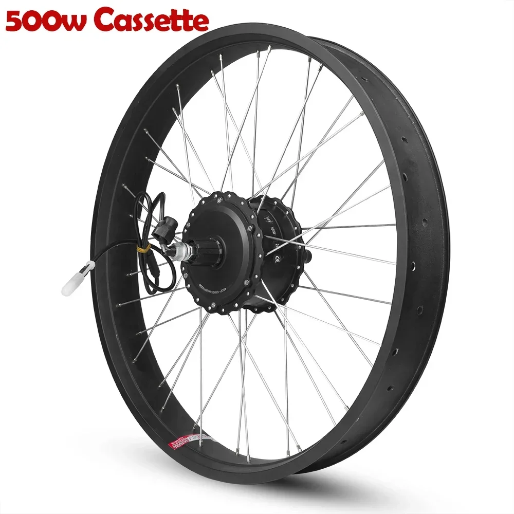 Fat Bike Conversion Kit 36V 48V 500W 1500W Snow Bike Motor Wheel 20in 26in for Electric Bike Brushless Hub Motor