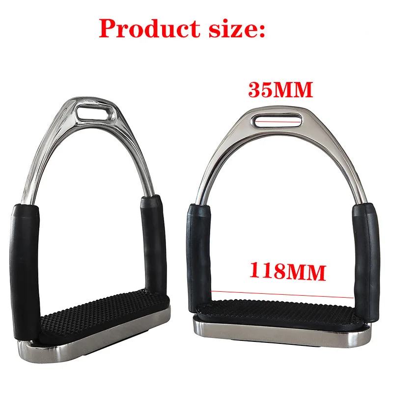 Stainless Steel Stirrup/with Joint Can Swing Left And Right. Black Rubber Cushion [ST2109]