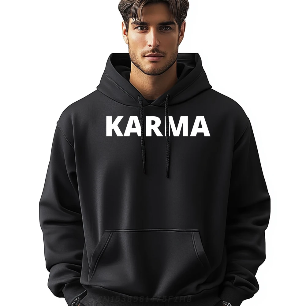 

Karma Unisex For Men And Crew Neck Hoodies Autumn Hoodies Long Sleeve Funky Group Hoodies Normal Male