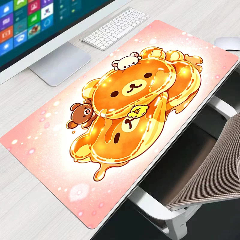 Mouse Pad kawaii Office Desk Mat Computer Mousepad Gaming Accessories K-Korilakkuma R-Rilakkuma Mausepad cartoon Keyboard Pad