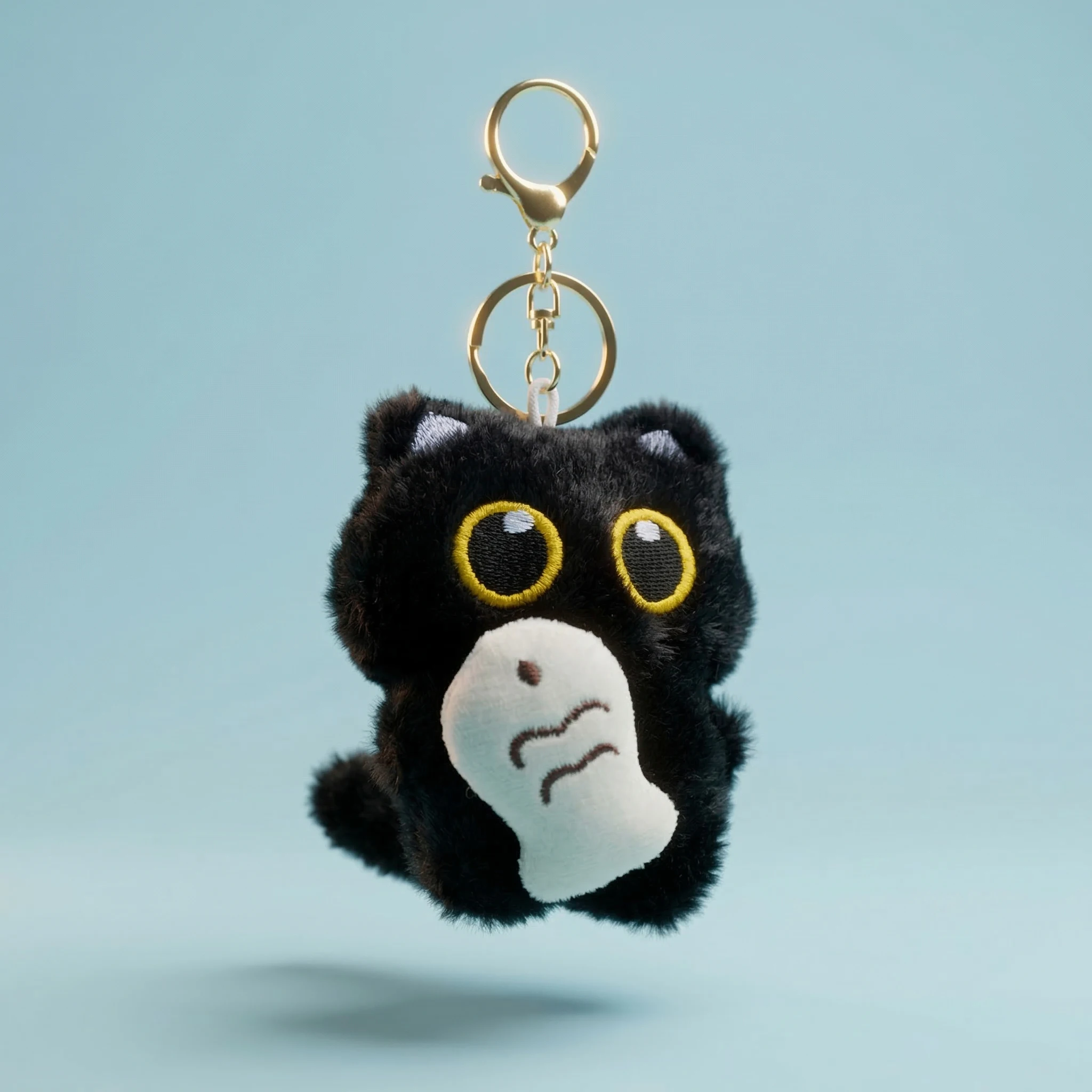 Cute Black Cat plush toy Doll Small Pendant Cuddly Pillow Cushion Ins Black Cat Plush Toy Doll for Boy Girl Birthday Gifts