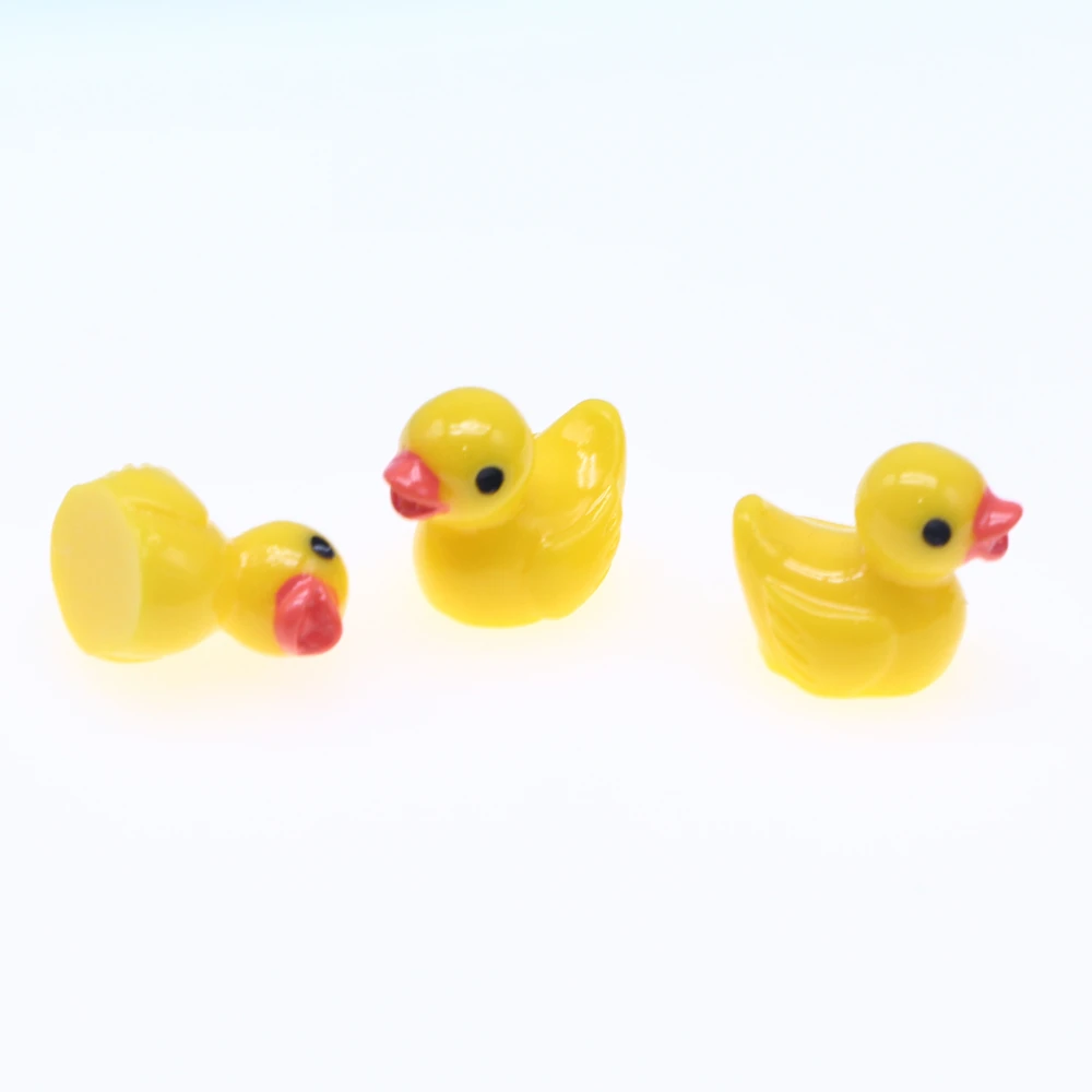 30PCS Mini Resin Ducks Miniature Ducks Yellow Tiny Duckies Figures For Micro Landscape Potted Plants Aquarium Terrarium Ornamen