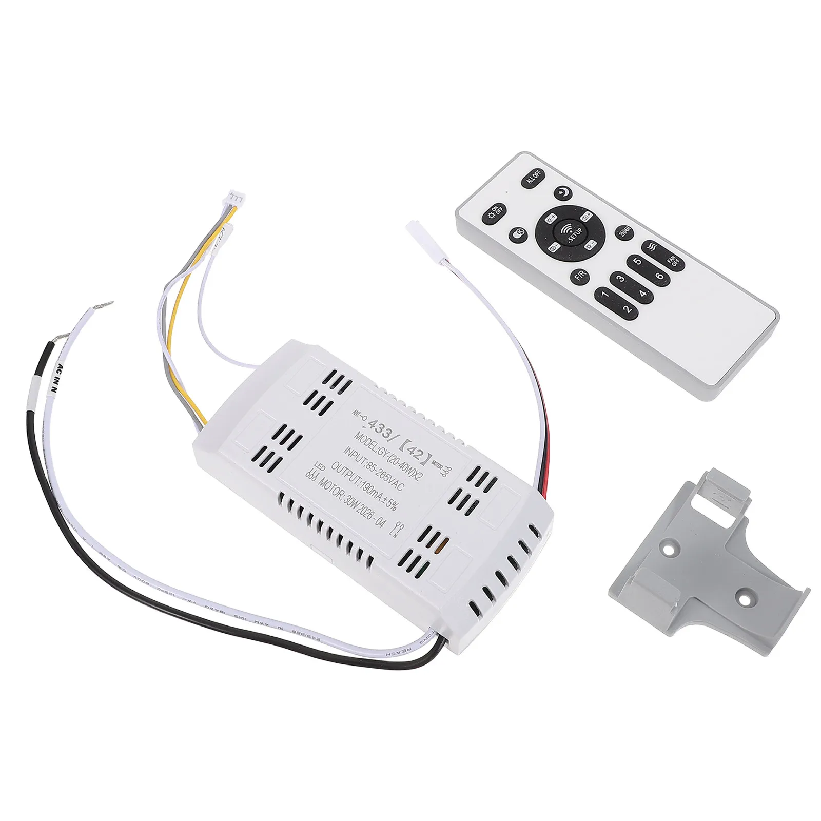 1Set Dc Ceiling Fan Remote Control Kit Wireless Fan Light 6 Speeds Dimming Controller Receiver for Home Office Bedroom Study