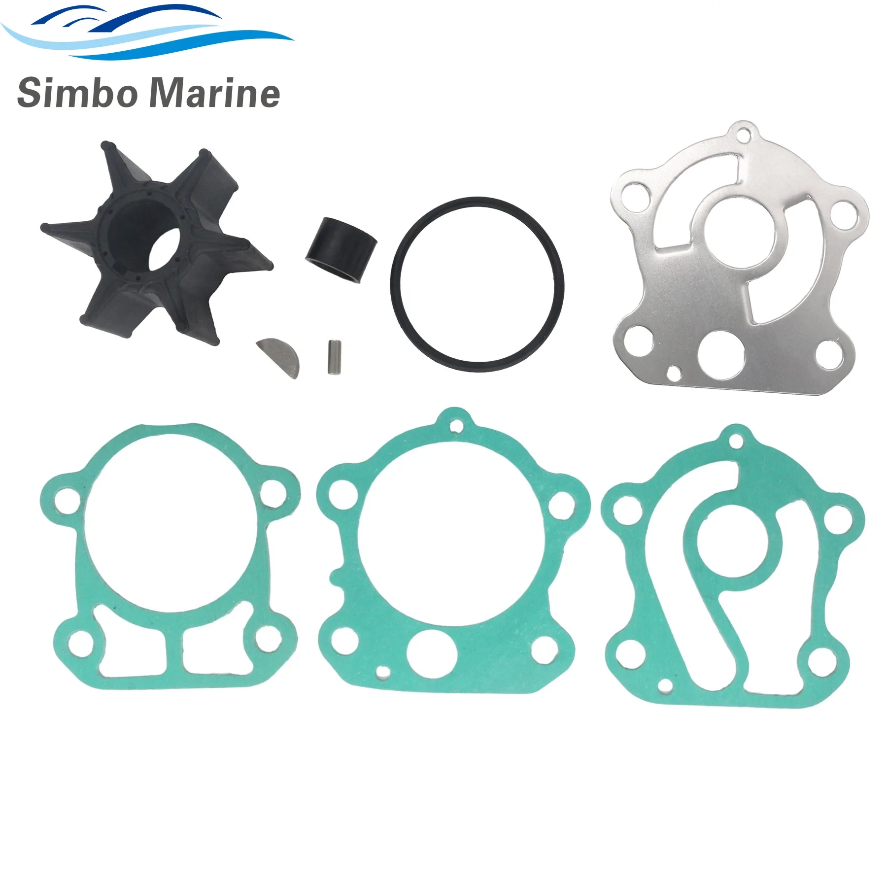 Compatible with Yamaha 2 Stroke 75HP 80HP 85HP 90HP Outboard Engines Water Pump Impeller Kit Replaces 692-W0078 -00 -01 18-3370