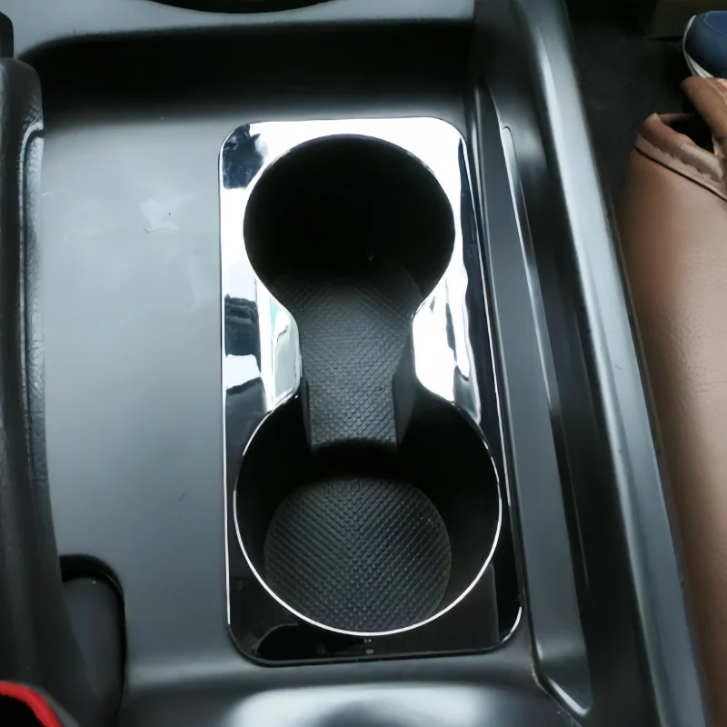 For Kia Sportage SL 3 R 2011 - 2016 LHD Stainless Steel Car Seat Back Row Water Cup Holder Cover Frame Trim Sticker Accessories