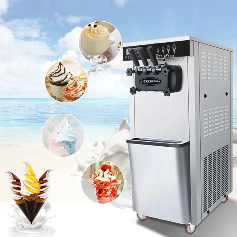 Hot Sale R410a Stainless Steel Structure Portable Soft Ice Cream Machine Soft Serve Maker Machine