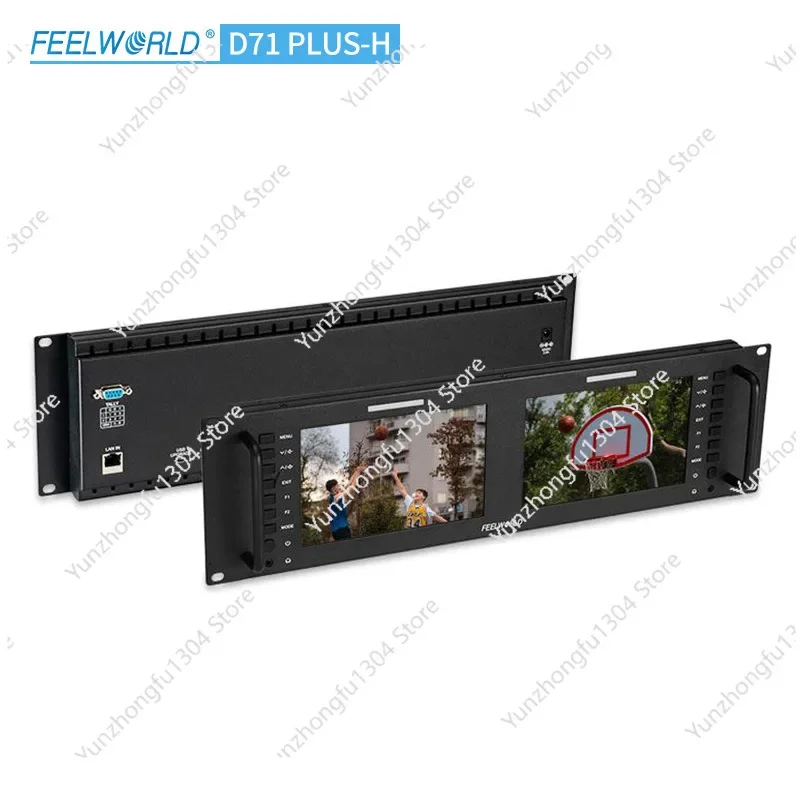 Fuwei D71PLUS-H 7 inch dual online cabinet monitor 4K HDMI display 3RU monitor without sdi