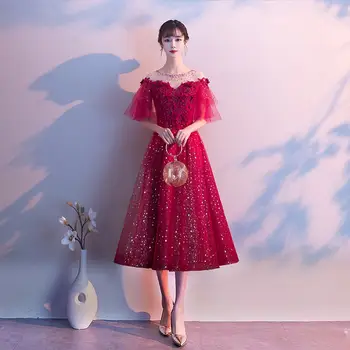 10 best sales Vestido vermelho com fenda alta - №4