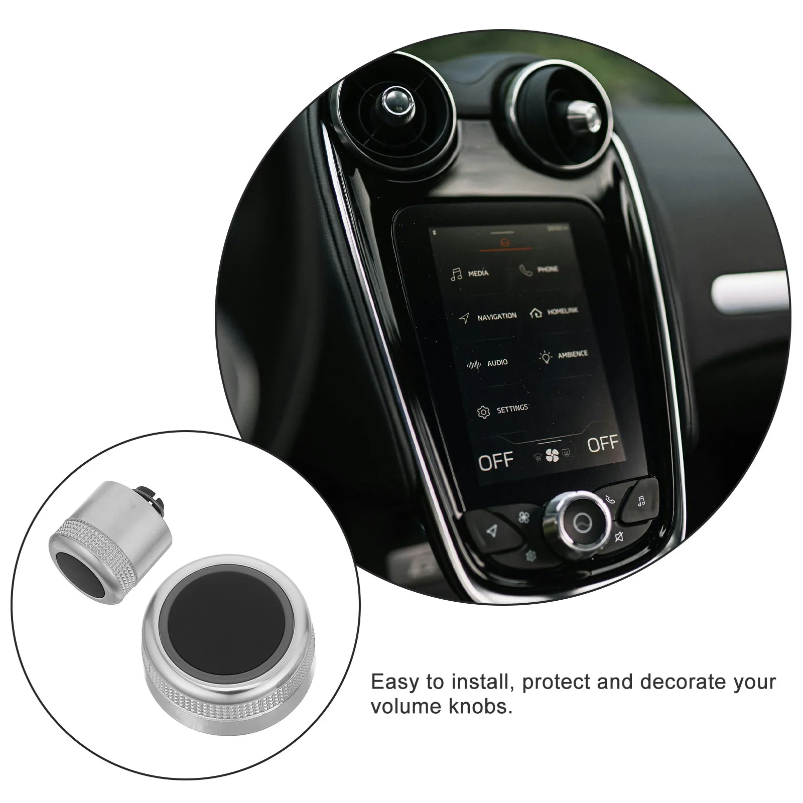 2 pcs Car Control Halloween Christmas New Year Car Audio Volume Knob Audio Volume Control Knob Car Volume Knob Decorative