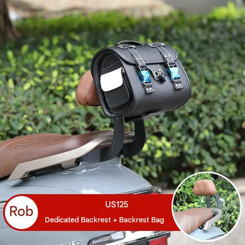 For the US125T, after installing the accessory, the backrest is equipped with a vehicle-specific backrest bag.