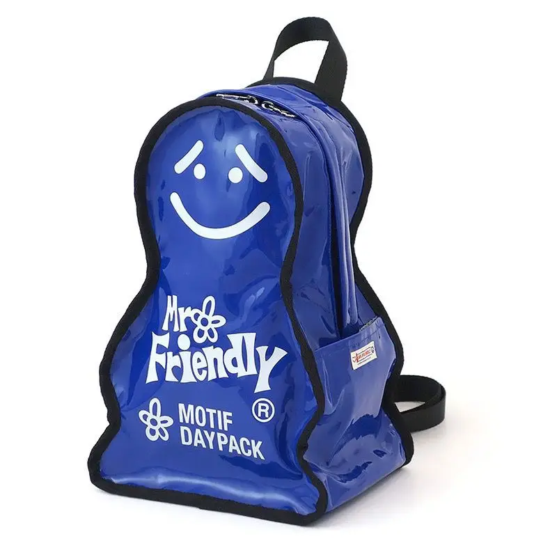 Cute Cartoon Gingerbread Man Backpack Women Letter Print Large Capacity Backpack Ladies Waterproof Unique Creative Novelty Bag