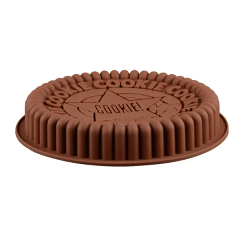 3D Round Chocolate Biscuits Mold Oreo Cookie Silicone Molds Nonstick Pudding Pan Large Mousse Cake Baking Mould