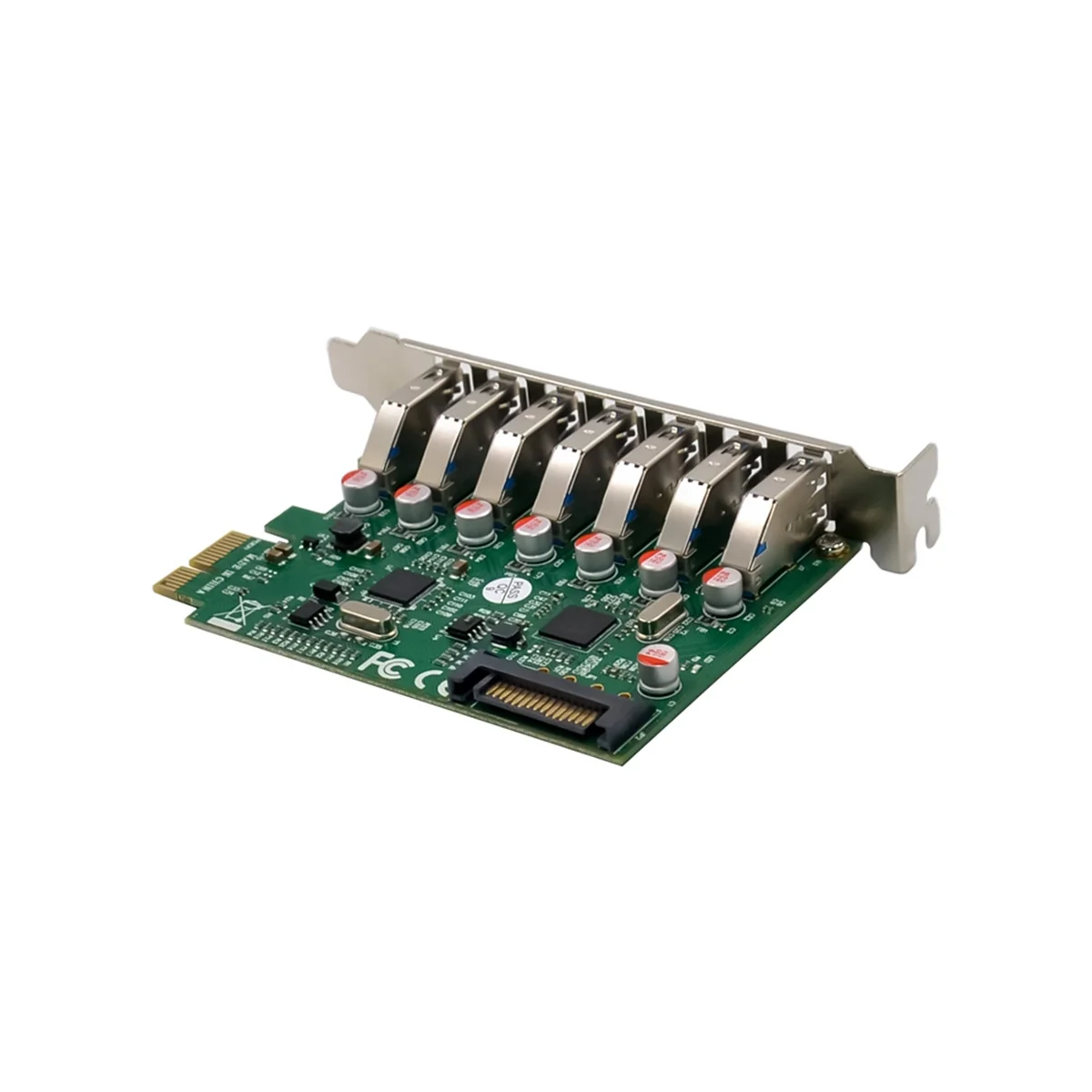 AT87-ST69 PCIe X1 VL812 7 Port USB 3.0 5G Speed Industrial Computer Equipment Multi-Functional Convenient Expansion Card