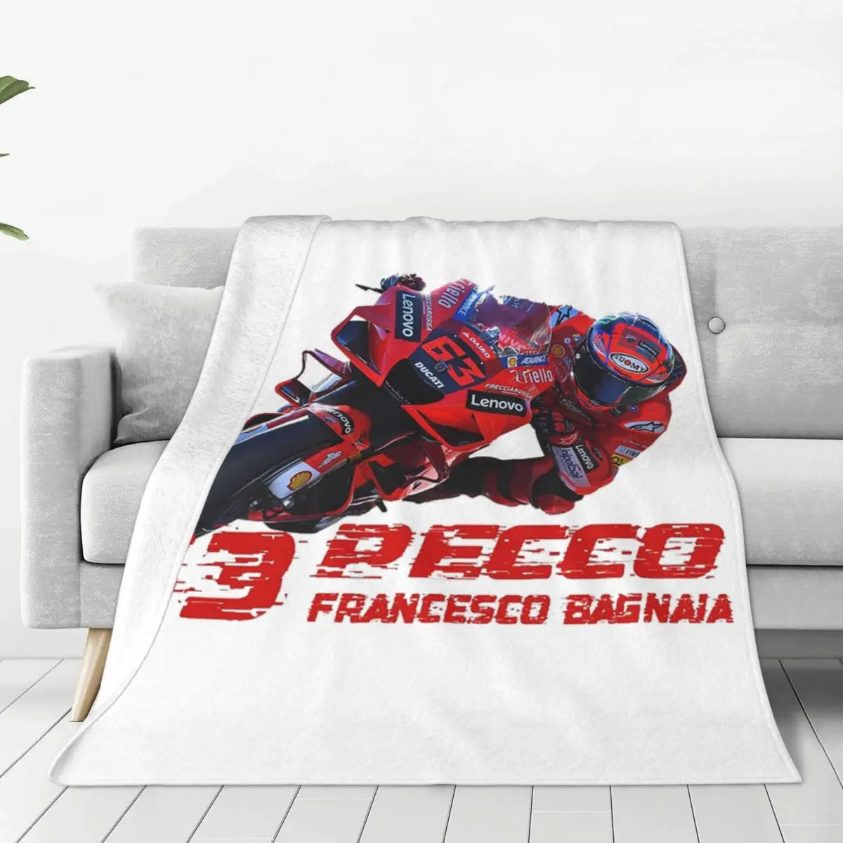 Pecco Bagnaia 63 Blanket Flannel Multi-function Sofa Throw Blankets For Couch Bedding Office Throws Bedspread Quilt