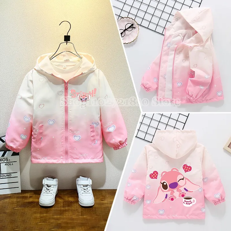 2024 neue Stich Jacke Frühling Herbst Mode Kleidung Mädchen Baby Anime Cartoon Süße Atmungsaktive Freizeit Mäntel Kinder Geburtstag Geschenk