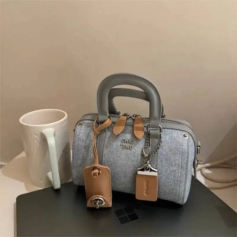 Bloom Retro Blue Designer Women Vintage Cute Casual Y2k Hand Purse Female Haruku Aesthetic Messenger Bag Chic