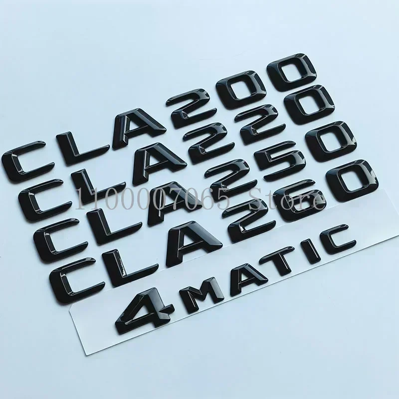 2015 Glossy Black Letters CLA180 CLA200 CLA220 CLA250 CLA260 4Matic CLA220d CLA250d Emblem W117 Car Trunk Nameplate Logo Sticker