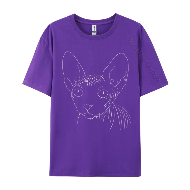 Sphynx-Chemise en coton imprimé sans poils pour les amoureux des chats, chemise en Y, tête de chat, mince, doublé, confortable, normal, mignon, hip hop, automne