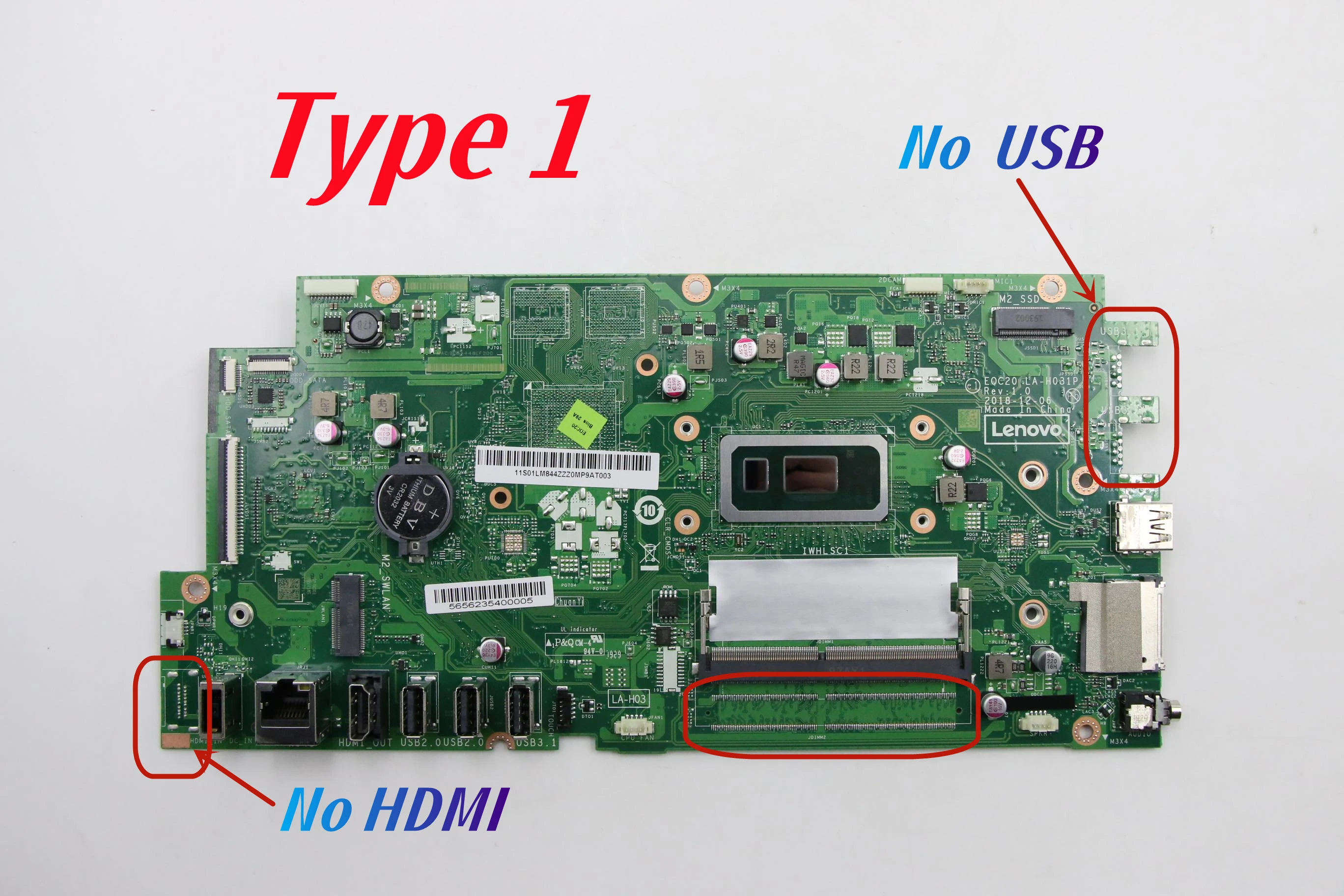 Imagem -02 - Tudo em um Laptop Mãe para Lenovo 4205 i3 I58th Cpu Ddr4 Mainboard E0c20 La-h031p A34024iwl A340-22iwl V540-24iwl