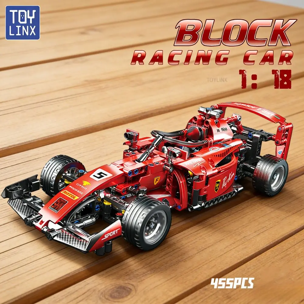 

Конструктор TOYLINX 1:18: Статическая модель красного спортивного автомобиля MOC, 455 деталей, для сборки, коллекционирования и декора дома